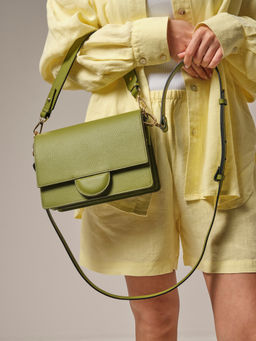 Сумка через плечо Deboro 30574 зеленый бамбук