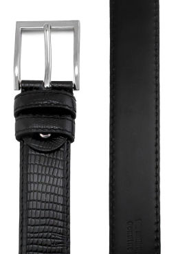 Ремень кожаный мужской CARPENTER Cr35/V1 варан черный