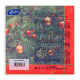 Цена за 2 шт. Салфетки бумажные GrandPero Deluxe Новогодняя карусель, 3 слоя, 33?33 см, 20 шт.