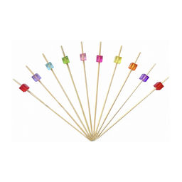 Шампур бамбук 12 см "Кристалл куб" ассорти