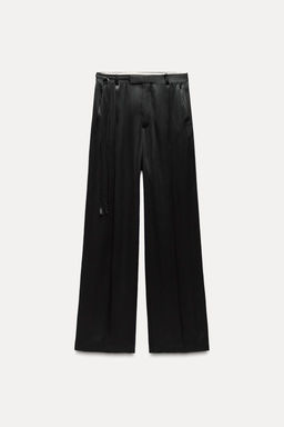 ZW COLLECTION SATIN TROUSERS WITH BOW - Zara фото 5