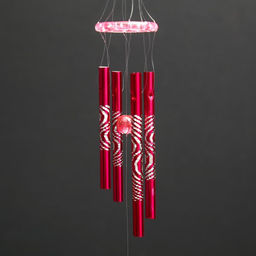 Цена за 2 шт. Музыка ветра «Бабочка с цветком», пластик, 4 трубочки, 40 см, МИКС