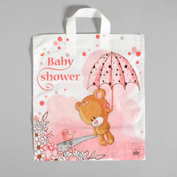 Цена за 50 шт. Пакет «Мой медвежонок», полиэтиленовый с петлевой ручкой, 40×36 см, 37 мкм