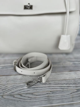 Женская кожаная сумка-портфель 8399-3 Кремовый - Sergio valentini фото 8