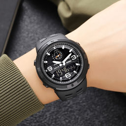 Часы наручные Skmei мужские электронные спортивные 1655black-black