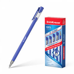 Цена за 12 шт. Ручка гелевая ErichKrause G-Cube® Stick Classic 0.5, цвет чернил черный (в коробке по 12 шт.)