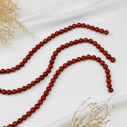 Бусины для украшений из кирпичной Яшмы (46 бусин)