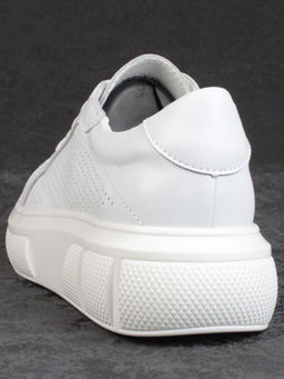 05-PDE35-1 WHITE Кроссовки женские (натуральная кожа)