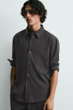 CAMISA FLUIDA RELAXED FIT / Negro - Zara фото 6