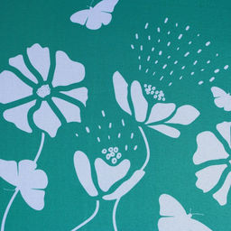 Зонт механический Цветы, 8 спиц, d=95, цвет бирюзовый - Simaland фото 3