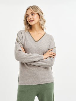 пуловер женский с контрастными элементами - Glenfield фото 4