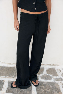 TEXTURED STRAIGHT-FIT TROUSERS - Zara фото 51