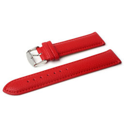Ремешок для часов натуральная кожа красный 22 мм C3-22red