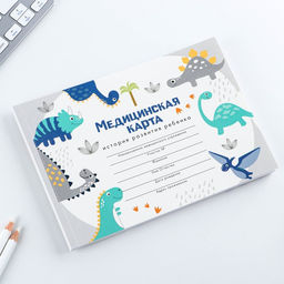 Медицинская карта А5, 60 л Динозавры Форма №112/у - Artfox фото 2