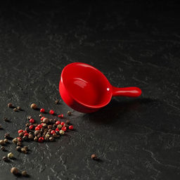 Соусник керамический с ручкой Доляна Классика, 30 мл, 106 см, цвет красный  фото 5