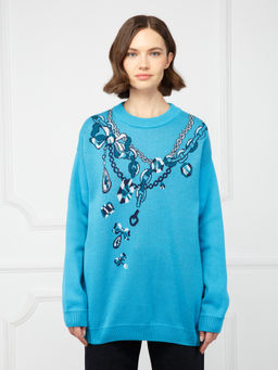 Джемпер женский ZZ-07012 l.blue