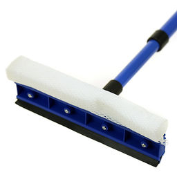 Окномойка 19см, с резинкой, с губкой, рукоятка металлическая, окрашенная, раздвижная 46-74см (Китай)