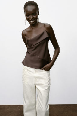 SATIN TRIM CAMISOLE TOP - Zara фото 12