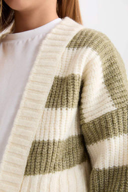 Кардиган для девочек с V-образным вырезом - Defacto фото 5