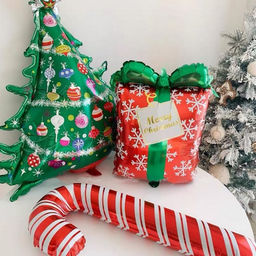 Воздушный шар фольгированный 32" «Новогодний леденец»