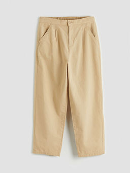 Keten Kar???ml? Pileli Erkek ?ocuk Pantolon