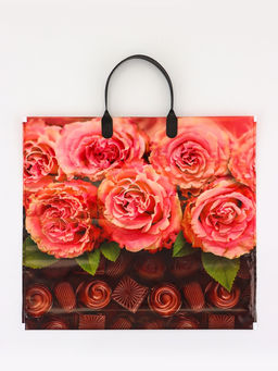 Цена за 10 шт. Пакет подарочный Сладкий аромат, полиэтиленовый с пластиковой ручкой, 37?34 см, 80 мкм