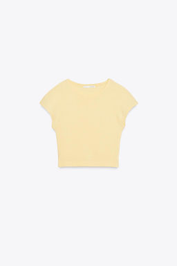 COTTON MODAL CROP T-SHIRT - Zara фото 34