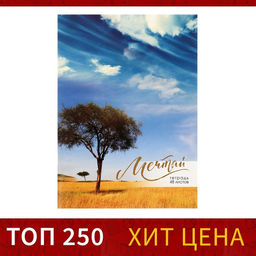 Тетрадь А4, 48 листов в клетку Calligrata Мечтай, обложка мелованный картон, блок офсет