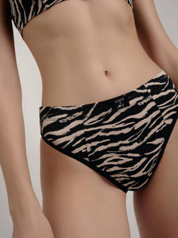 CONTE COTTON LOVE LBR 2531 Трусы женские latte-black zebra