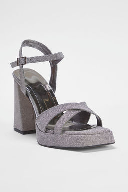 Trendyol Shoes Gumus Bilekten Baglamal? Simli Platform Kad?n Abiye Topuklu Sandalet TAKSS25TO00022 - Trendyolmilla фото 6