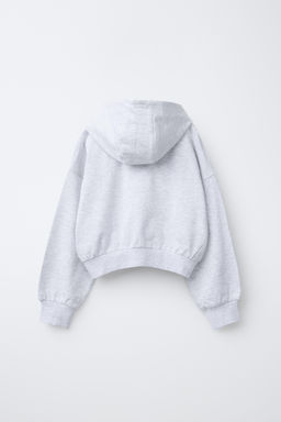 SUDADERA CAPUCHA TEXRO RELIEVE / Gris vigor? - Zara фото 2