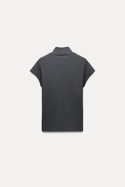 RIBBED HIGH NECK T-SHIRT - Zara фото 8