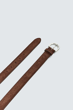 LIMITED EDITION SPLIT SUEDE LEATHER BELT - Zara фото 5