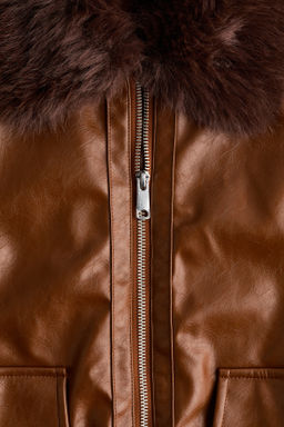 Chaqueta con cuello efecto pelo - H&m фото 7