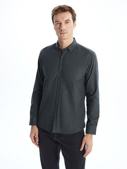 Regular Fit Uzun Kollu Gabardin Erkek G?mlek