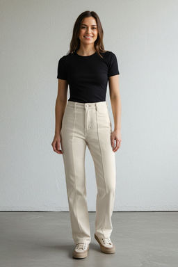 TRENDYOLMILLA Kahverengi Dikis Detayl? Yuksek Bel Wide Leg Jeans TWOSS25JE00034  фото 10