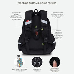 RAz-087-3 new Рюкзак школьный с картхолдером на держателе - Grizzly фото 17