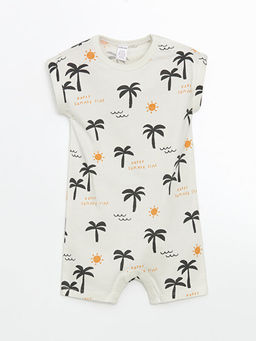 Bisiklet Yaka Bask?l? Erkek Bebek Tulum