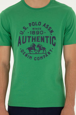 Мужская зеленая футболка - U.s. polo assn фото 6