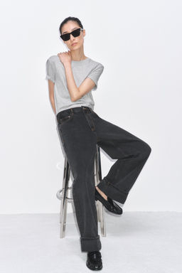 ZW COLLECTION BAGGY MID-WAIST JEANS - Zara фото 16