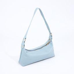 Сумка-багет на молнии, цвет голубой - Simaland фото 2