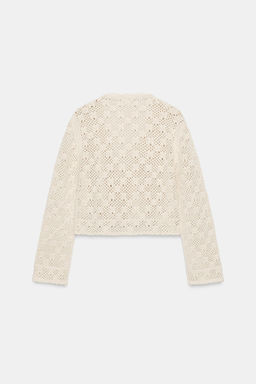 CHAQUETA PUNTO POINTELLE FLORES / Beige claro - Zara фото 7