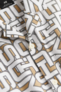 Camisa resort estampada Oversized Fit - H&m фото 7