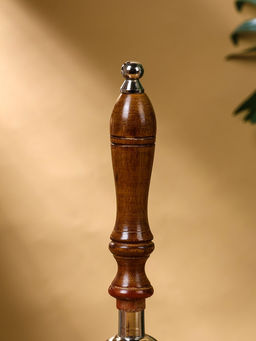 Колокольчик «Серебряный звон», 8×8×24 см, алюминий, с деревянной ручкой