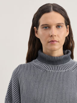 Джемпер с воротом из смесового хлопка / Zarina  фото 6