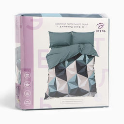 Постельное бельё Этель Дуэт Даймонд 143х210 см - 2 шт, 210х240 см, 50х70 см - 2 шт, мако-сатин  фото 7