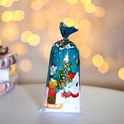 Цена за 50 шт. Пакет подарочный новогодний, для сладких подарков Новогодний МИКС №2 13?27 см1 см - UPAK LAND фото 6