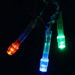 Цена за 2 шт. Гирлянда для дома 2,5м 24 лампы LED прозрач.пров.,8 реж, IP-20, Мультицвет