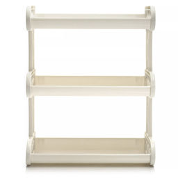 Полка для ванной пластмассовая "Прямая" 32х17х42см, 3-х ярусная, навесная (Россия)