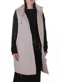 A-606 GRAY/BEIGE Жилет утепленный женский (50 гр. синтепон)